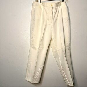 Caslon cropped ivory pants, Size 16 Petite. 100% cotton. Preowned. Like new.